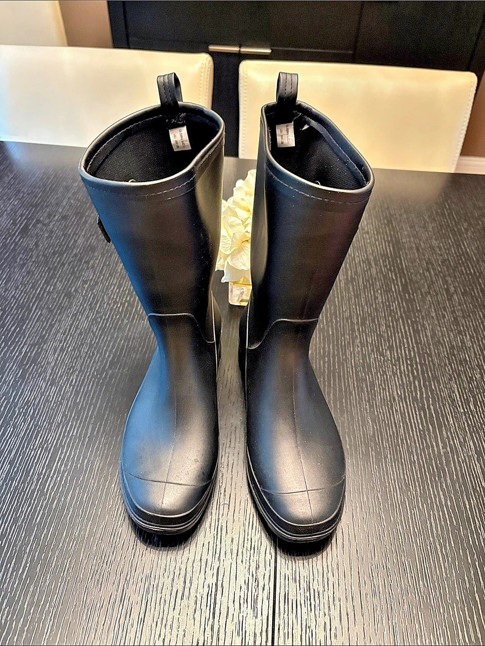 Capelli New York Black Buckle Rain Boots